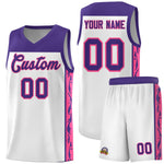 Custom White Side Pattern Sports Uniform Basketball Jersey | BuyFootballJersey