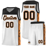 Custom White Side Pattern Sports Uniform Basketball Jersey | BuyFootballJersey