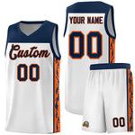 Custom White Side Pattern Sports Uniform Basketball Jersey | BuyFootballJersey