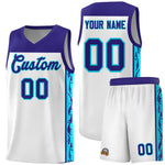Custom White Side Pattern Sports Uniform Basketball Jersey | BuyFootballJersey