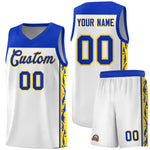 Custom White Side Pattern Sports Uniform Basketball Jersey | BuyFootballJersey