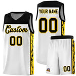 Custom White Side Pattern Sports Uniform Basketball Jersey | BuyFootballJersey