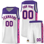 Custom White Side Pattern Sports Uniform Basketball Jersey | BuyFootballJersey