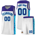 Custom White Side Pattern Sports Uniform Basketball Jersey | BuyFootballJersey
