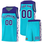 Custom Sky Blue Side Pattern Sports Uniform Basketball Jersey | BuyFootballJersey