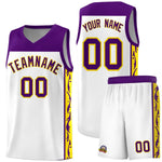 Custom White Side Pattern Sports Uniform Basketball Jersey | BuyFootballJersey