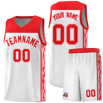 Custom White Side Pattern Sports Uniform Basketball Jersey | BuyFootballJersey