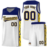 Custom White Side Pattern Sports Uniform Basketball Jersey | BuyFootballJersey