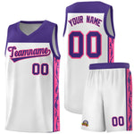Custom White Side Pattern Sports Uniform Basketball Jersey | BuyFootballJersey