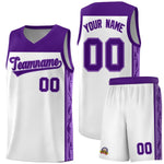Custom White Side Pattern Sports Uniform Basketball Jersey | BuyFootballJersey