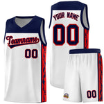 Custom White Side Pattern Sports Uniform Basketball Jersey | BuyFootballJersey