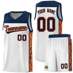 Custom White Side Pattern Sports Uniform Basketball Jersey | BuyFootballJersey