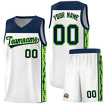 Custom White Side Pattern Sports Uniform Basketball Jersey | BuyFootballJersey