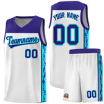 Custom White Side Pattern Sports Uniform Basketball Jersey | BuyFootballJersey
