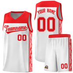 Custom White Side Pattern Sports Uniform Basketball Jersey | BuyFootballJersey