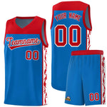 Custom Royal Side Pattern Sports Uniform Basketball Jersey | BuyFootballJersey