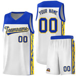 Custom White Side Pattern Sports Uniform Basketball Jersey | BuyFootballJersey
