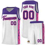 Custom White Side Pattern Sports Uniform Basketball Jersey | BuyFootballJersey