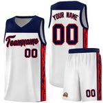 Custom White Side Pattern Sports Uniform Basketball Jersey | BuyFootballJersey