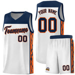 Custom White Side Pattern Sports Uniform Basketball Jersey | BuyFootballJersey