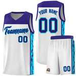 Custom White Side Pattern Sports Uniform Basketball Jersey | BuyFootballJersey