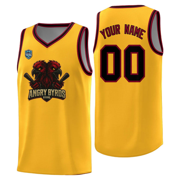 Custom VVHL Yellow S7-Angry-Byrds-1 Tops Basketball Jersey | BuyFootballJersey