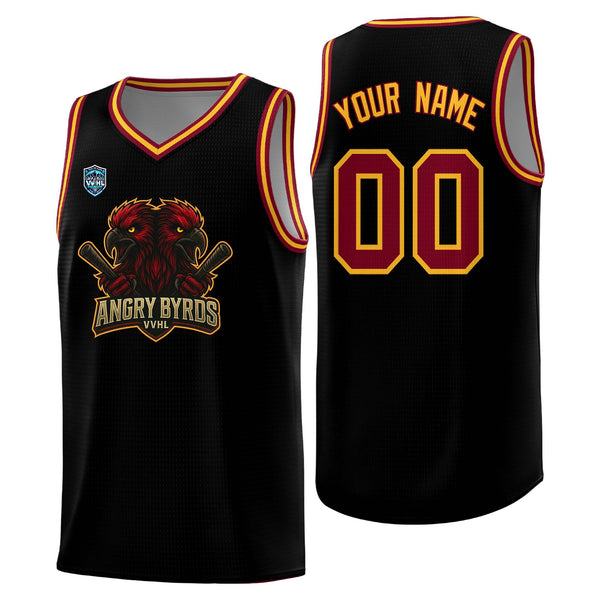 Custom VVHL Black S7-Angry-Byrds-2 Tops Basketball Jersey | BuyFootballJersey