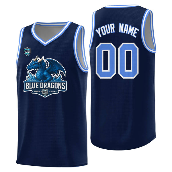 Custom VVHL Navy S7-blue-dragons-1 Tops Basketball Jersey | BuyFootballJersey