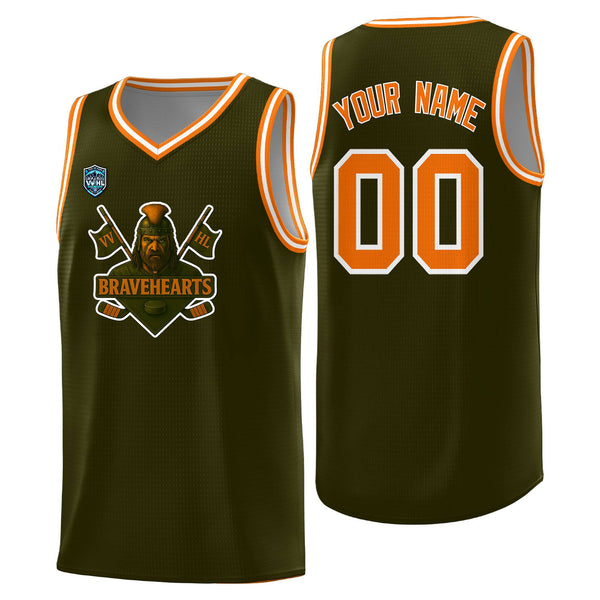 Custom VVHL Olive S7-Bravehearts-1 Tops Basketball Jersey | BuyFootballJersey