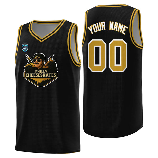 Custom VVHL Black S7-Philly-Cheeseskates-1 Tops Basketball Jersey | BuyFootballJersey