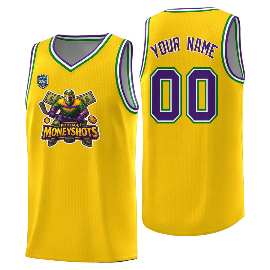 Custom VVHL Gold S7-Portage-Moneyshots-1 Tops Basketball Jersey | BuyFootballJersey