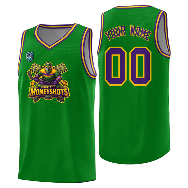 Custom VVHL Kelly Green S7-Portage-Moneyshots-2 Tops Basketball Jersey | BuyFootballJersey