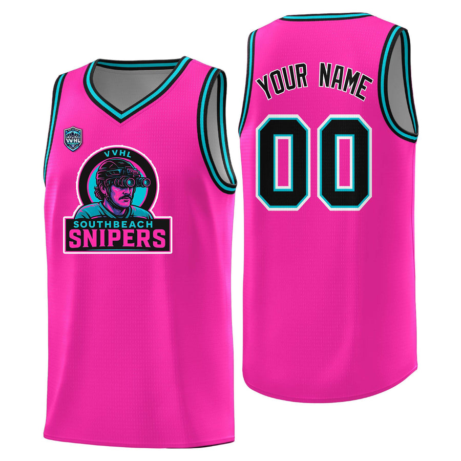 Custom VVHL Pink S7-Southbeach-snipers Tops Basketball Jersey | BuyFootballJersey