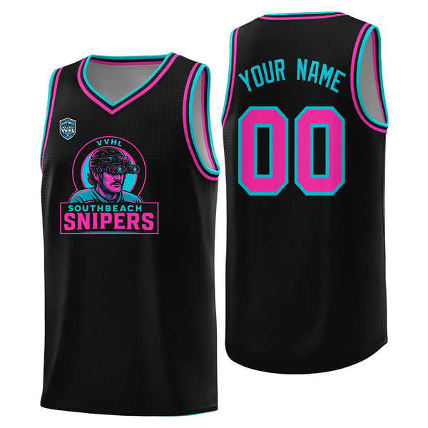 Custom VVHL Black S7-Southbeach-snipers-2 Tops Basketball Jersey | BuyFootballJersey