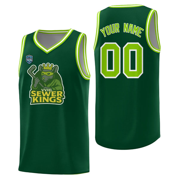 Custom VVHL Green S7-Sewer-Kings-1 Tops Basketball Jersey | BuyFootballJersey