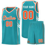Custom Aqua Arrow Graffiti Pattern Sports Uniform Basketball Jersey | BuyFootballJersey
