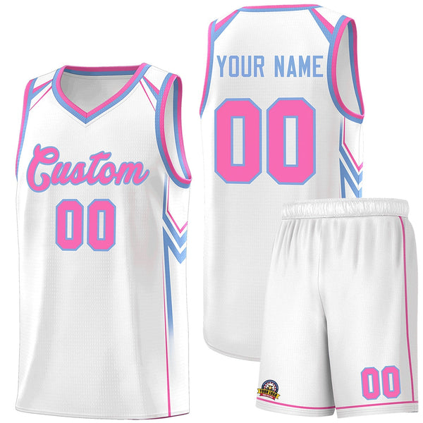 Custom White Arrow Graffiti Pattern Sports Uniform Basketball Jersey | BuyFootballJersey