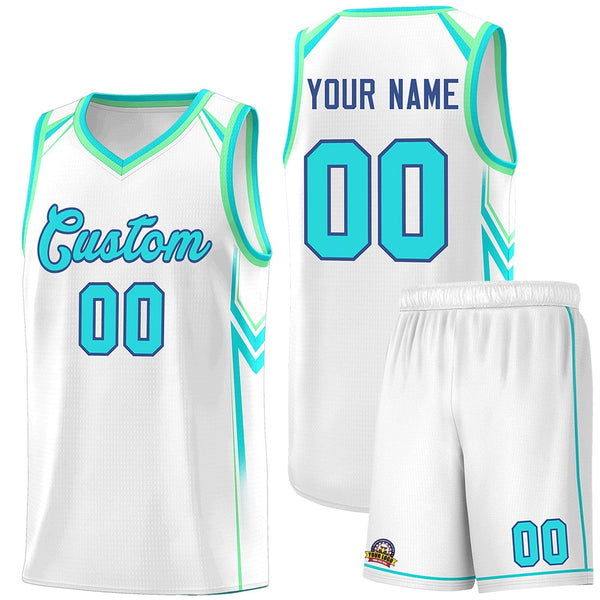 Custom White Arrow Graffiti Pattern Sports Uniform Basketball Jersey | BuyFootballJersey