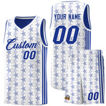 Custom White Royal Star Graffiti Pattern Sets Sports Uniform Basketball Jersey | BuyFootballJersey