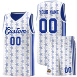 Custom White Royal Star Graffiti Pattern Sets Sports Uniform Basketball Jersey | BuyFootballJersey