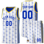 Custom White Royal Star Graffiti Pattern Sets Sports Uniform Basketball Jersey | BuyFootballJersey