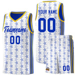 Custom White Royal Star Graffiti Pattern Sets Sports Uniform Basketball Jersey | BuyFootballJersey
