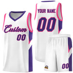 Custom White Purple Side Design Sets Sports Uniform Basketball Jersey | BuyFootballJersey
