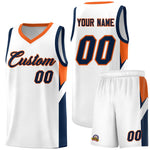 Custom White Orange Side Design Sets Sports Uniform Basketball Jersey | BuyFootballJersey