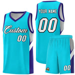 Custom Sky Blue Royal Side Design Sets Sports Uniform Basketball Jersey | BuyFootballJersey
