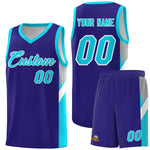 Custom Royal Sky Blue Side Design Sets Sports Uniform Basketball Jersey | BuyFootballJersey