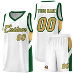 Custom White Green Side Design Sets Sports Uniform Basketball Jersey | BuyFootballJersey