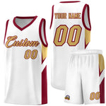 Custom White Crimson Side Design Sets Sports Uniform Basketball Jersey | BuyFootballJersey