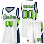 Custom White Navy Side Design Sets Sports Uniform Basketball Jersey | BuyFootballJersey