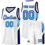 Custom White Navy Side Design Sets Sports Uniform Basketball Jersey | BuyFootballJersey